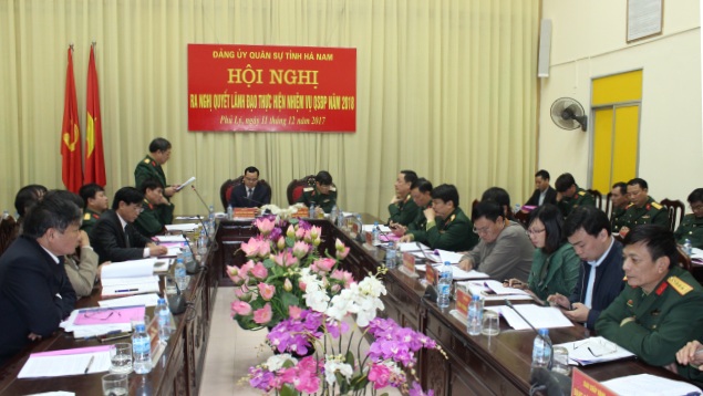 Đảng ủy Quân sự tỉnh Hà Nam triển khai thực hiện nhiệm vụ quân sự, quốc phòng năm 2018